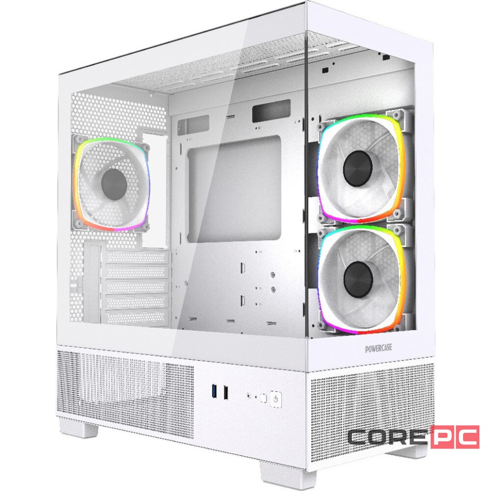 Компьютерный корпус Powercase Vision Micro M3W TG ARGB White (CVMMW-A3)