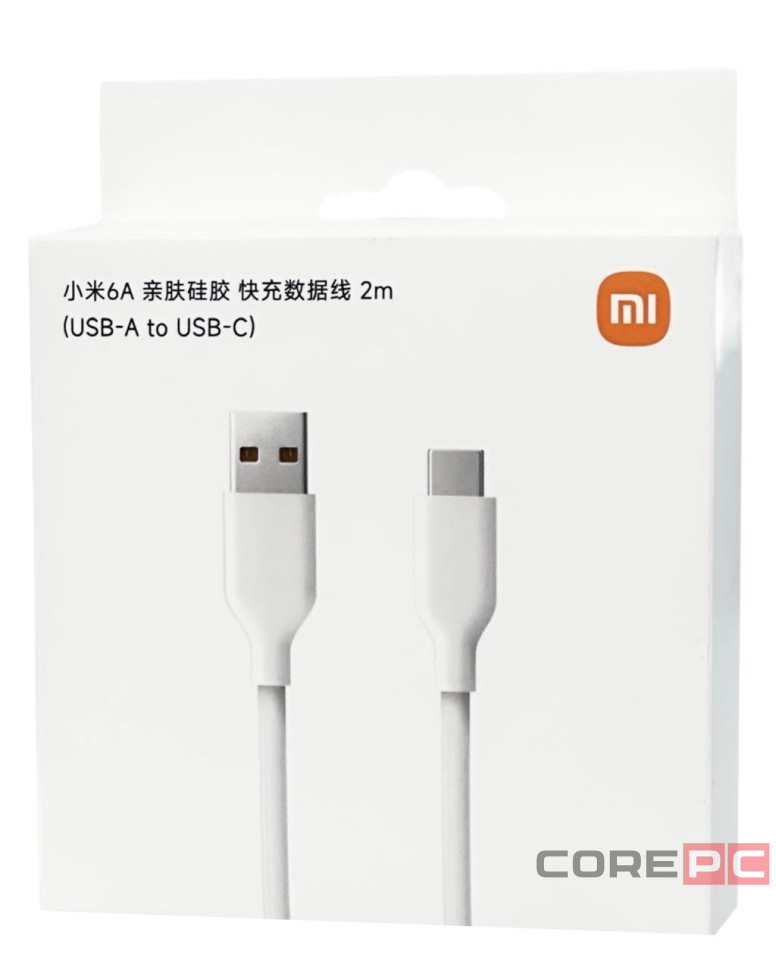 Usb Кабель-зарядка Xiaomi USB на Type-C 6A 2м белый