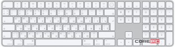 Беспроводная клавиатура Apple Magic Keyboard with Touch ID and Numeric Keypad русская (белый) (MK2C3)