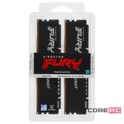Оперативная память 32 Gb 6000 MHz Kingston FURY Beast (KF560C40BBK2-32)