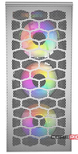 Компьютерный корпус Powercase MISTRAL MESH Z4С TG LED White CMIZ4CW-L4