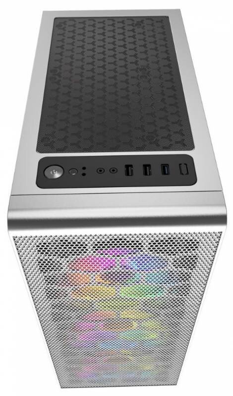 Компьютерный корпус Powercase MISTRAL MESH Z4С TG LED White CMIZ4CW-L4