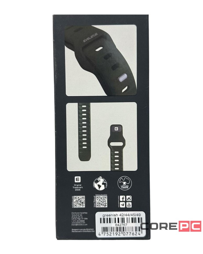 Сменный браслет Evelatus для Apple Watch 42-44-45-49mm тёмно-зелёный