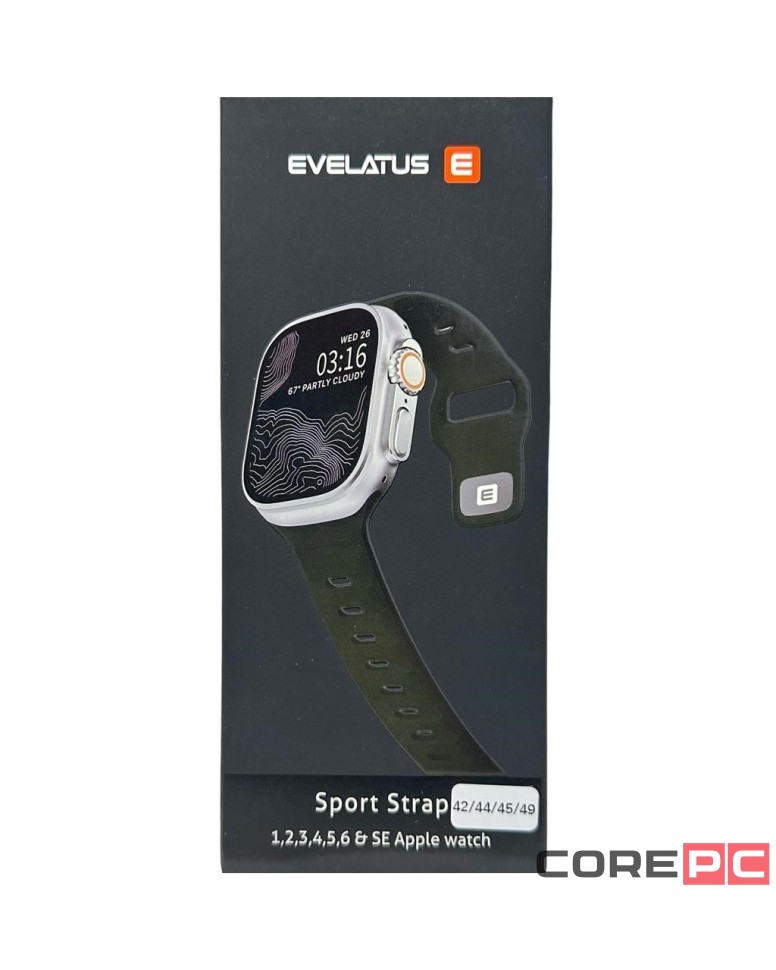 Сменный браслет Evelatus для Apple Watch 42-44-45-49mm тёмно-зелёный