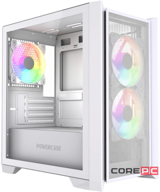 Компьютерный корпус Powercase ALISIO Micro Z3W ARGB V2 ARGB White (CAMZW-A3-V2)