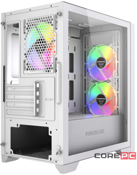 Компьютерный корпус Powercase ALISIO Micro Z3W ARGB V2 ARGB White (CAMZW-A3-V2)