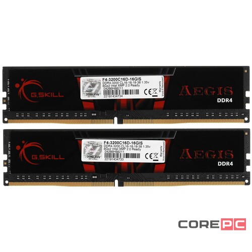 Оперативная память 16 Gb 3200 MHz G.Skill AEGIS (F4-3200C16D-16GIS)