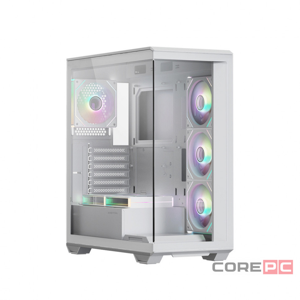 Компьютерный корпус XASTRA Q600 6ARGB-C10-WH ARGB White (Q600-6FM12A-C10-WH)