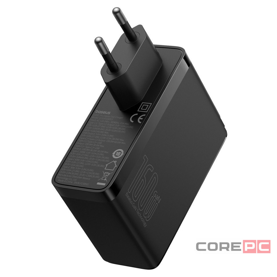 Сетевое зар. устр. Baseus GaN5 Pro Fast Charger 1USB/2C 160W P10110825113-00 черное