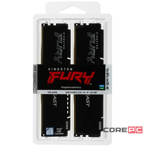 Оперативная память 16 Gb 6000 MHz Kingston FURY Beast Black (KF560C40BBK2-16)