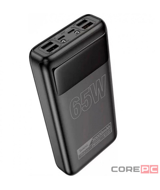 Powerbank Hoco DB81 30000mAh 4USB/2C 65W с дисплеем и фонариком черный