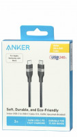 Usb Кабель-зарядка Type-C на Type-C Anker Ultra-Soft (A82E2) 240W 0.9м черный