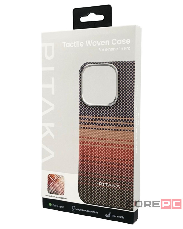 Накладка для i-Phone 16 Pro 6.3" Pitaka Tactile Woven case (Sunset)