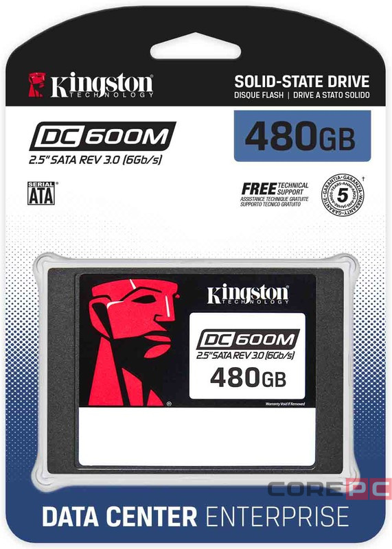 Твердотельный накопитель Kingston 480 Gb TLC (SEDC600M/480G)