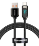 Usb Кабель-зарядка TYPE-C Baseus Display series 1м (CASX020001) 66W черный