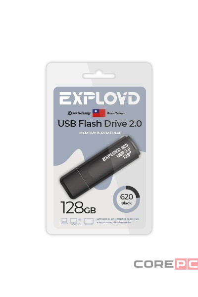 USB флеш накопитель Exployd 128GB 620 Black