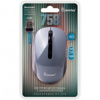 Мышь беспроводная Smartbuy Dual BT+USB с зарядкой Smartbuy X58 серый космик (SBM758DC)