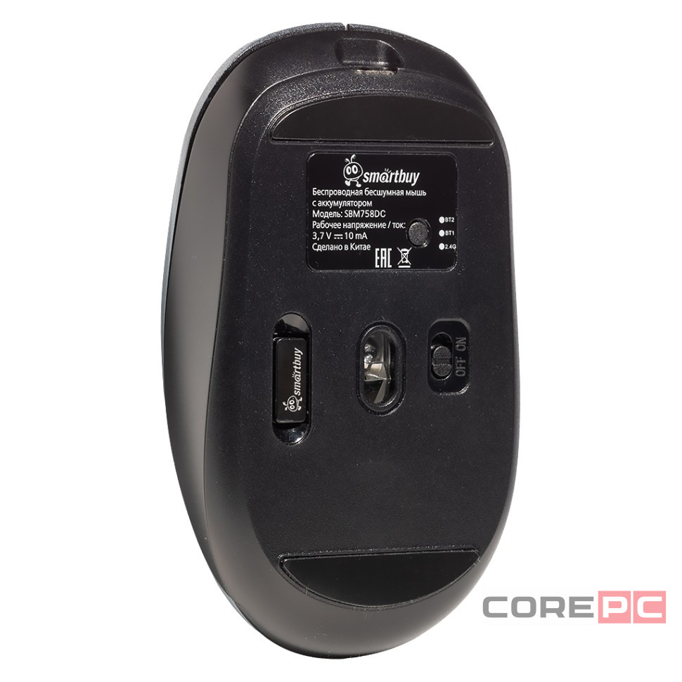 Мышь беспроводная Smartbuy Dual BT+USB с зарядкой Smartbuy X58 серый космик (SBM758DC)