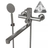 Смеситель для ванны и раковины MIXLINE МЛНС32-02, рычажное управление, цвет сатин