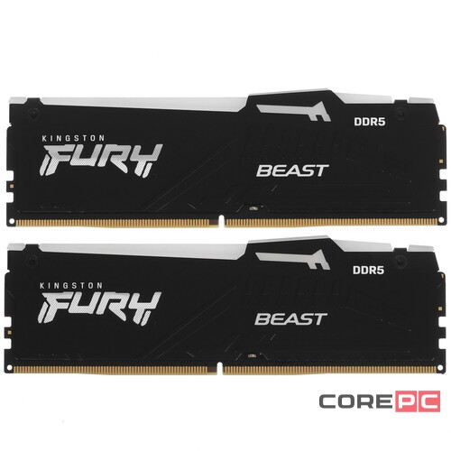 Оперативная память 32 Gb 6000 MHz Kingston FURY Beast RGB Black (KF560C30BBEAK2-32)