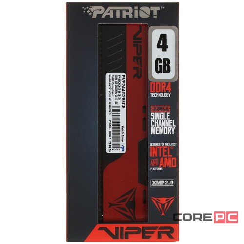Оперативная память 4 Gb 2666 MHz Patriot (PVE244G266C6)