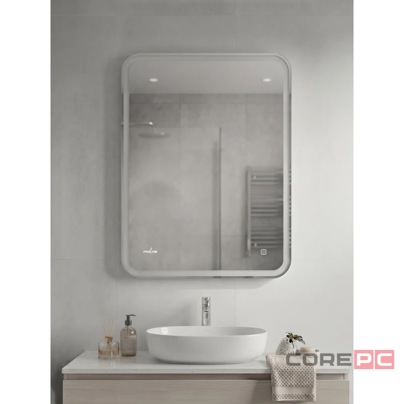 Зеркало MIXLINE Аврора-Лайт 500х700 (ШВ) сенсорный выключатель,светодиодная подсветка, мини короб
