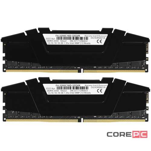 Оперативная память 32 Gb 3200 MHz G.Skill RIPJAWS V (F4-3200C16D-32GVK)