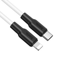 Кабель Hoco X21 Plus Data Cable (Lightning) на (Type-C) 100см 3.0A силикон (белый)