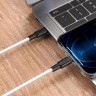 Кабель Hoco X21 Plus Data Cable (Lightning) на (Type-C) 100см 3.0A силикон (белый)