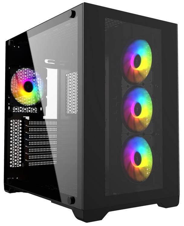 Компьютерный корпус Powercase VISION Black CVBA-L4
