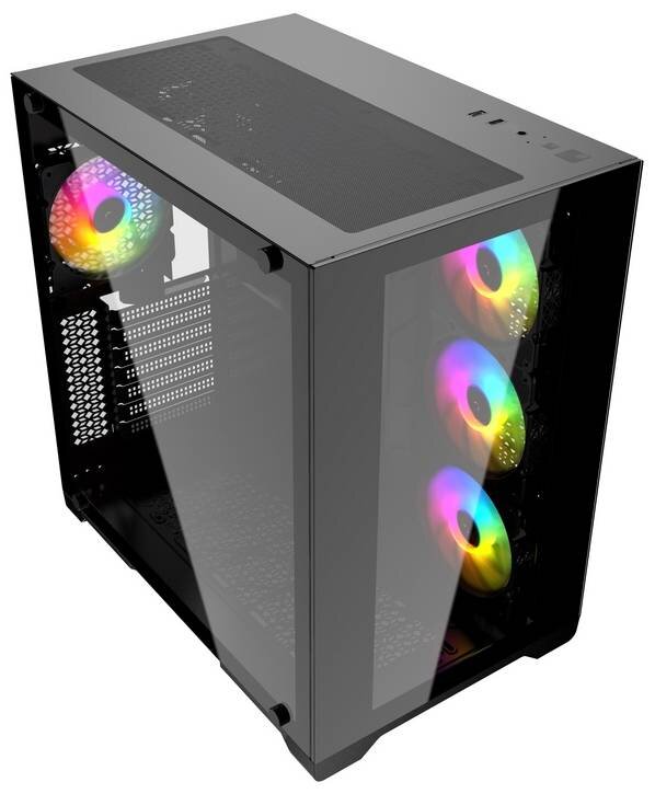 Компьютерный корпус Powercase VISION Black CVBA-L4