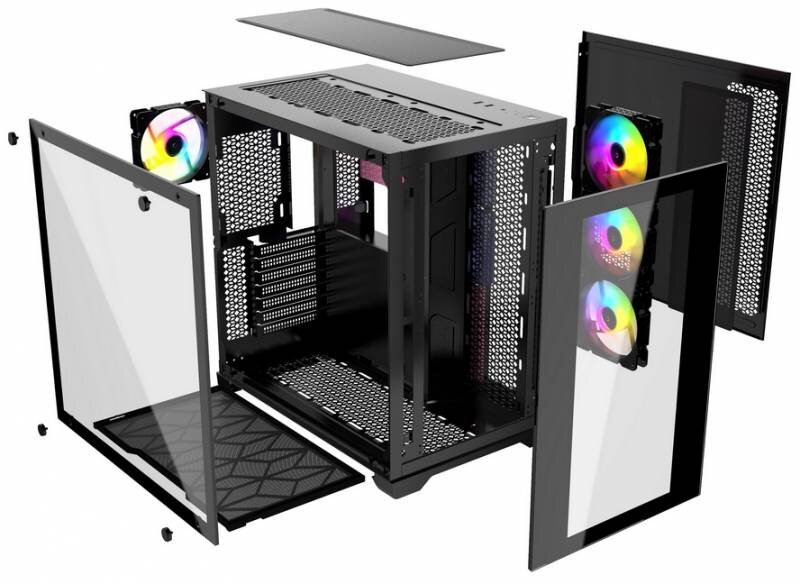 Компьютерный корпус Powercase VISION Black CVBA-L4