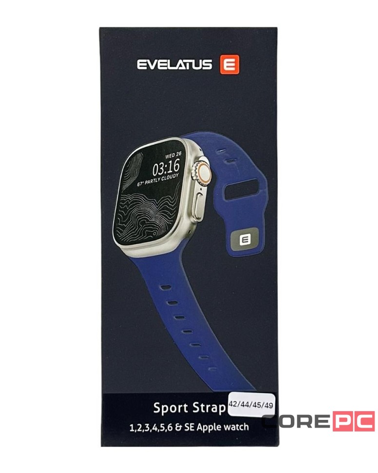 Сменный браслет Evelatus для Apple Watch 42-44-45-49mm синии