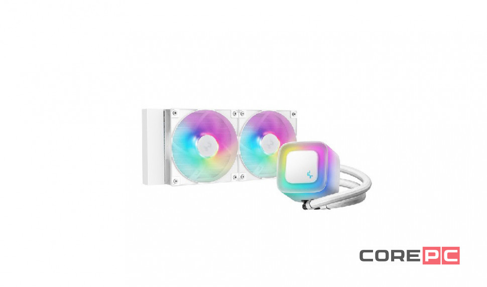 Система жидкостного охлаждения для процессора Deepcool LE240 WH V2 ARGB White