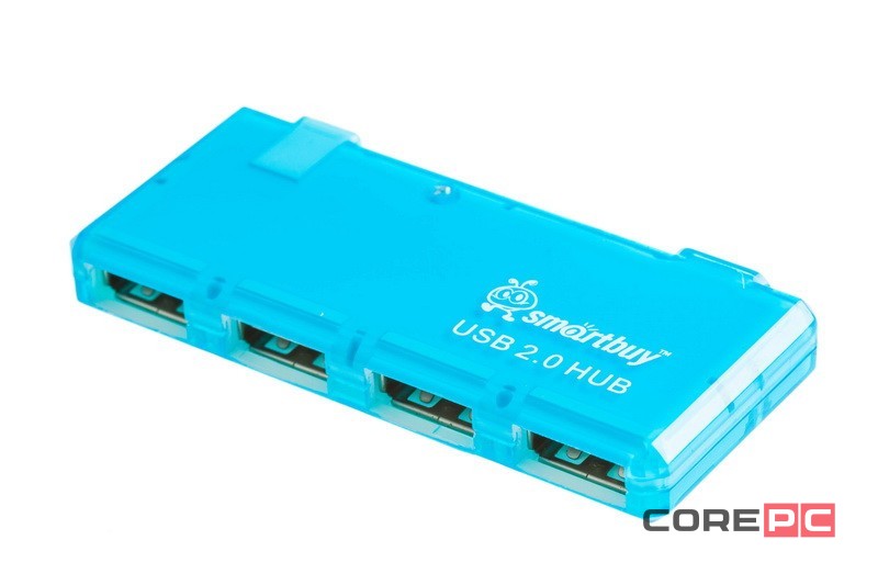 USB-HUB Smartbuy 4 порта, голубой (SBHA-6110-B)