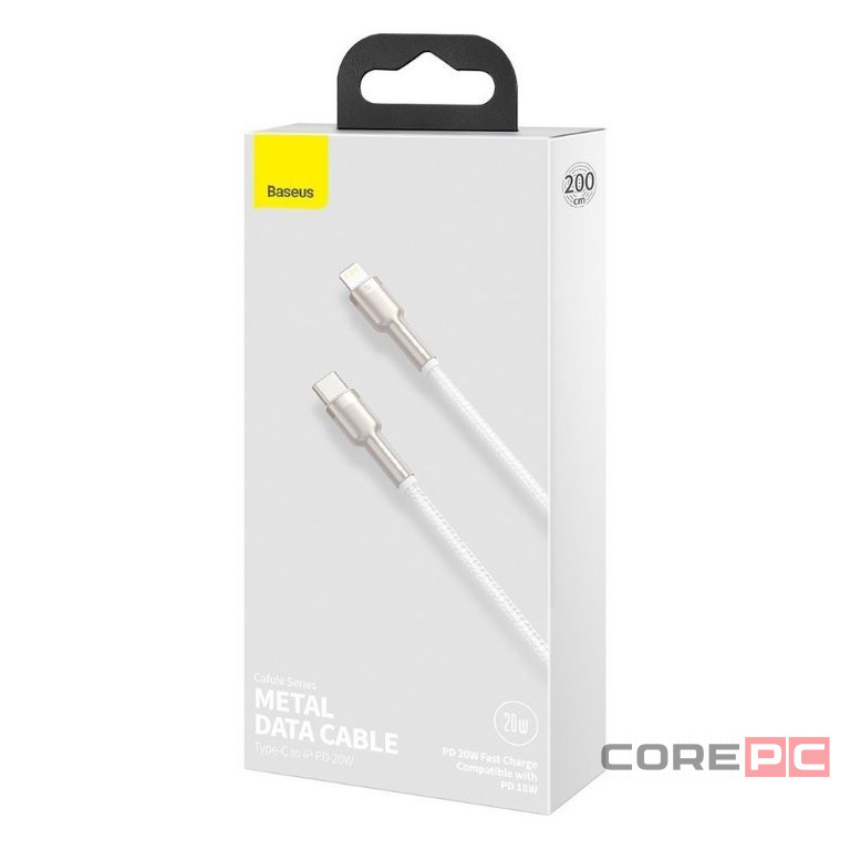 Кабель-зарядка Type-C на Lighting Baseus Cafule 20W 2м (CATLJK-B02) белый