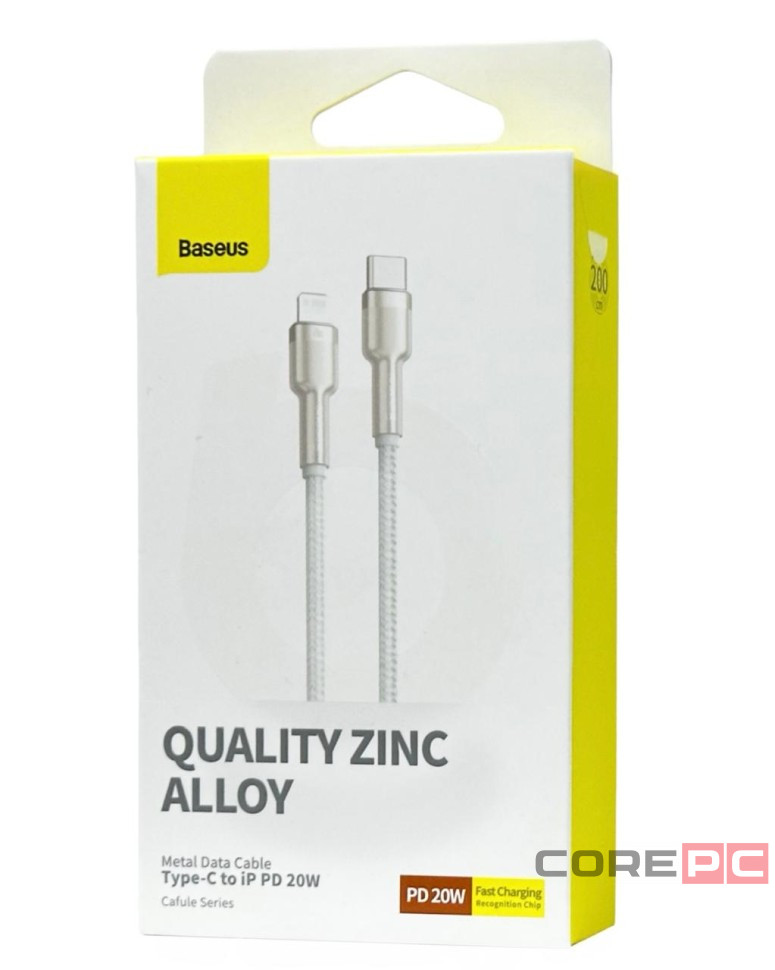 Кабель-зарядка Type-C на Lighting Baseus Cafule 20W 2м (CATLJK-B02) белый