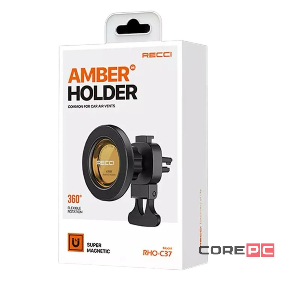 Держатель в автомобиль на торпеду магнитный Recci Amber RHO-C37 черный