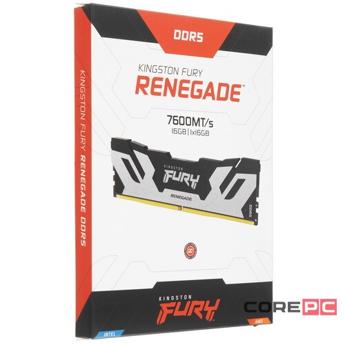 Оперативная память 16 Gb 7600 MHz Kingston FURY Renegade XMP Silver/Black (KF576C38RS-16)