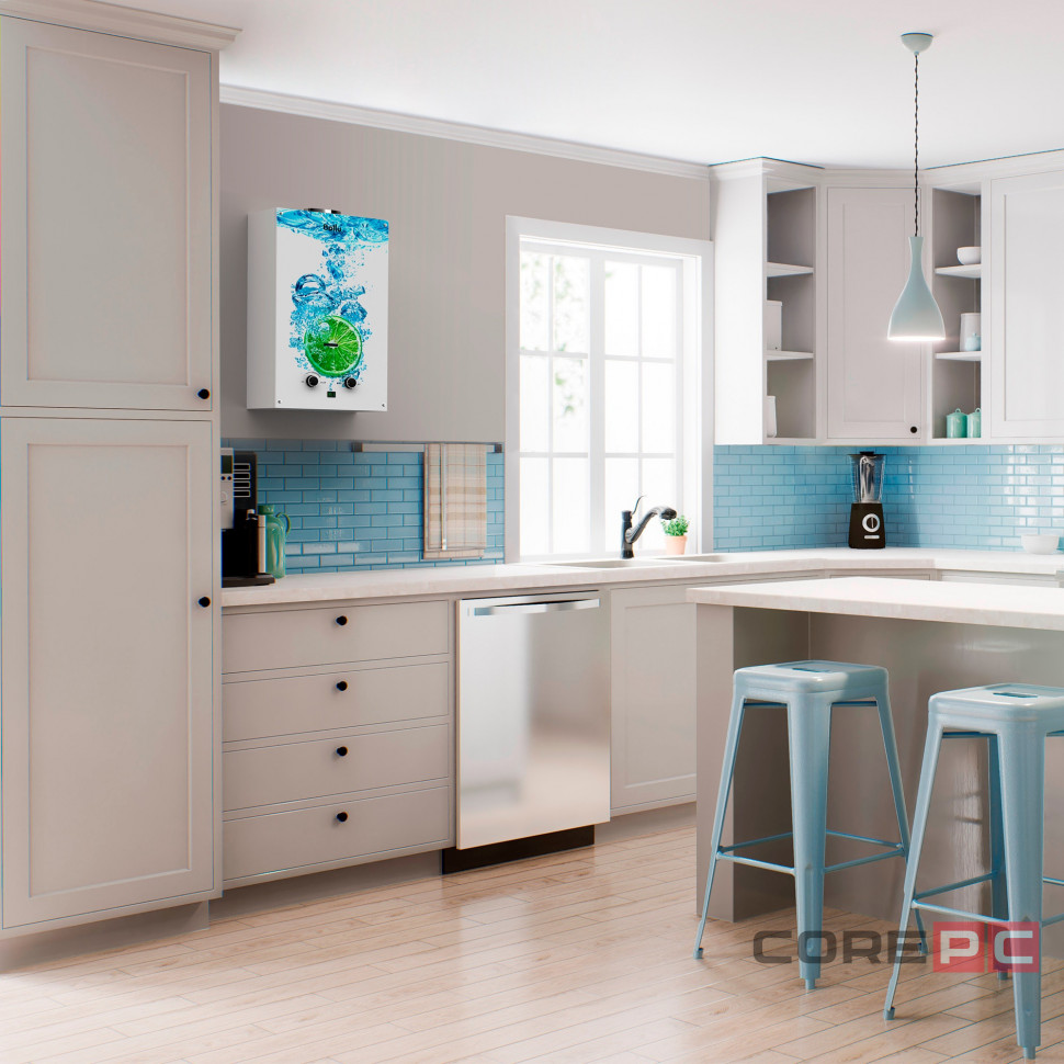 Колонка газовая Ballu GWH 10 Fiery Glass Lime
