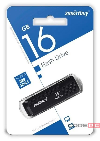 3.0 USB флеш накопитель Smartbuy 16GB Dock Black (SB16GBDK-K3)