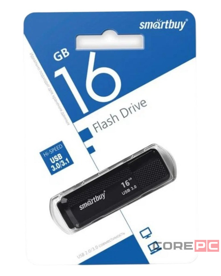 3.0 USB флеш накопитель Smartbuy 16GB Dock Black (SB16GBDK-K3)