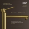 Смеситель для раковины Iddis DUNMG01i01, рычажное управление, цвет золото матовое