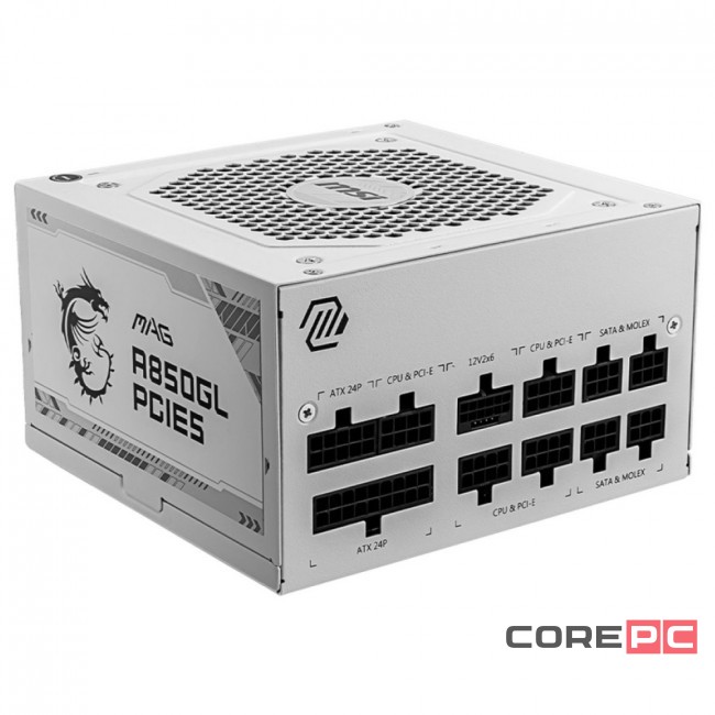 Блок питания MSI 850W MAG A850GL White (MAG-A850GL-PCIE5-WHITE) 16 Pin (PCIe 5.0 Connector Cable Details)