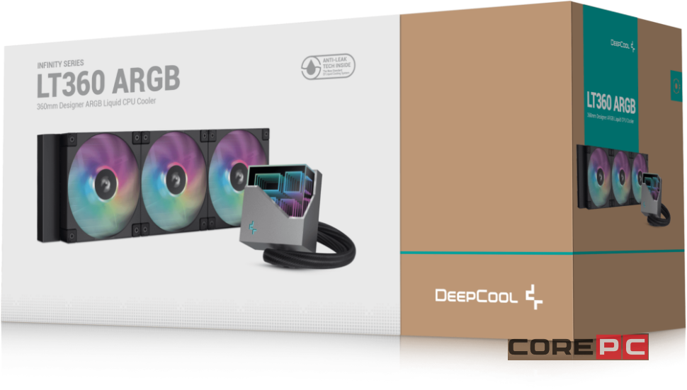 Система жидкостного охлаждения для процессора Deepcool LT360 ARGB Black (R-LT360-BKAMNC-G-1)