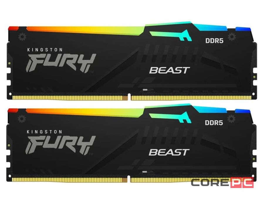 Оперативная память 64 Gb 6000 MHz Kingston FURY Beast RGB Black (KF560C30BBEAK2-64)