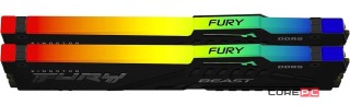 Оперативная память 64 Gb 6000 MHz Kingston FURY Beast RGB Black (KF560C30BBEAK2-64)