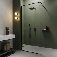 Душевая система Iddis 35к RAYBL02i67 Рэй (Ray) лейка тропический душ, встраиваемая черный матовый