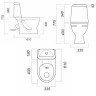 Унитаз компакт Sanita WC.CC/Ideal/2-DM/WHT.G/S1 с сиденьем, микролифт, цвет белый