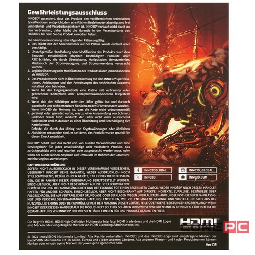 Видеокарта INNO3D (N407TS2-166XX-186156N) GeForce RTX 4070 Ti SUPER 16GB TWIN X2